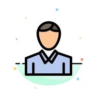 Account Human Man Person Abstract Flat Color Icon Template vector