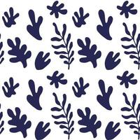 Hand drawn minimal abstract organic shapes pattern matisse style. Collage contemporary print. Fashionable template for design. vector