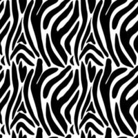 patrón de piel de cebra blanco y negro vectorial sin costuras. elegante estampado de cebra salvaje. fondo de impresión animal para tela, textil, diseño, banner publicitario. vector