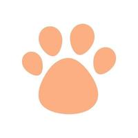 Silhouette of a paw print, isolated. Vectpr EPS10 vector
