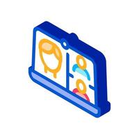 video conference isometric icon vector illustration