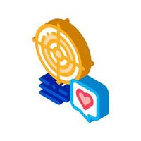 shopper target for buy products isometric icon vector illustration