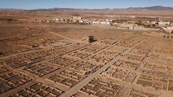 vue aérienne des ruines de l'ancienne timgad, algérie video