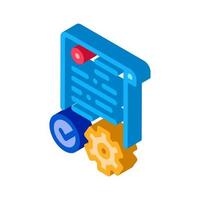 process applications isometric icon vector illustration