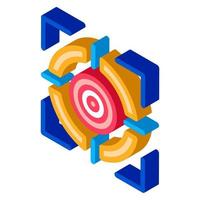 target achievement administrator isometric icon vector illustration