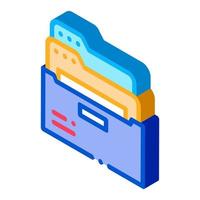 archive folders of administrator isometric icon vector illustration