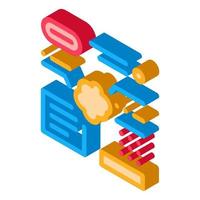 information and characteristics of atherosclerosis isometric icon vector illustration