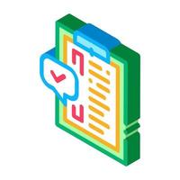 task list of audit isometric icon vector illustration