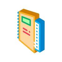 notebook of audit isometric icon vector illustration