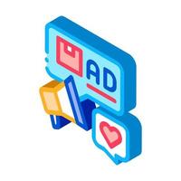 advertisement marketing company product isometric icon vector illustration