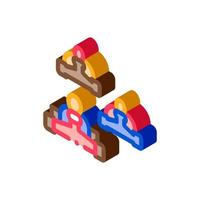 kart race isometric icon vector illustration color