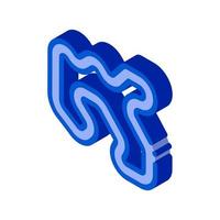 track karting isometric icon vector illustration color