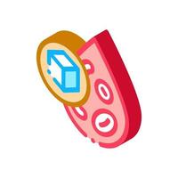 sugar blood diabetes isometric icon vector illustration