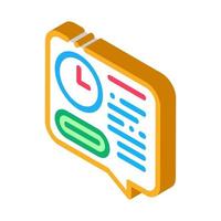 deadline of audit isometric icon vector illustration