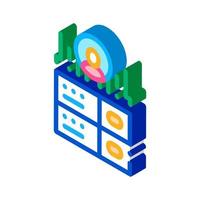 server storage identity isometric icon vector illustration