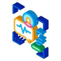 voice identity isometric icon vector illustration