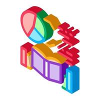 mathematics researcher isometric icon vector illustration