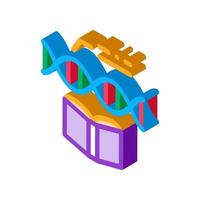 molecule dna researcher isometric icon vector illustration