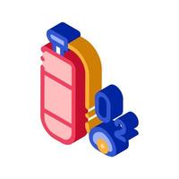 Oxygen Cylinder Alpinism Equipment isometric icon vector