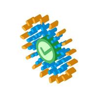 Approved Mark In Center Of Rays Vector