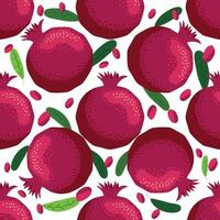 Seamless pattern with pomegranates. Decorative patterns of the pomegranate fruit vector