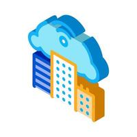 smart house cloud wifi isometric icon vector illustration