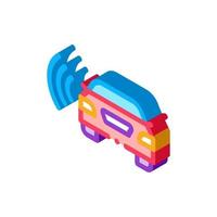 car network connection isometric icon vector illustration