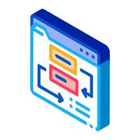 website working process steps isometric icon vector illustration