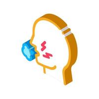 cough asthma isometric icon vector illustration color