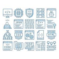 Coding System Vector icon hand drawn illustration