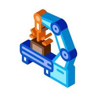 manufacturing engineering machine isometric icon vector illustration