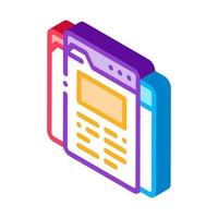 different pages of web site project icon vector outline illustration