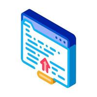 correction of mistakes in text isometric icon vector illustration