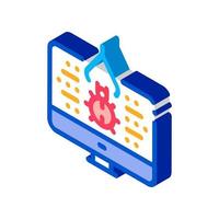 repair program bug isometric icon vector illustration