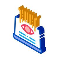 watch computer technology isometric icon vector illustration