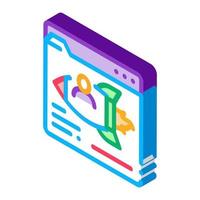 web site find fast job isometric icon vector illustration