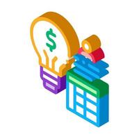 business idea isometric icon vector illustration color