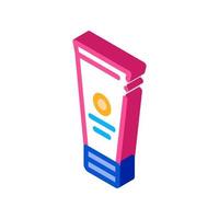 cream tube isometric icon vector illustration color