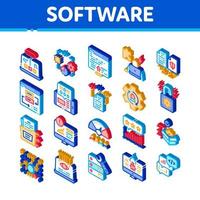 Software Testing And Analysis Icons Set Vector