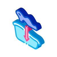 immerse in bath isometric icon vector illustration