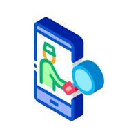 health examination phone call isometric icon vector illustration