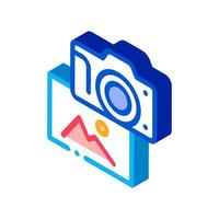 photo gallery isometric icon vector illustration color