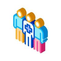 medical staff isometric icon vector illustration color