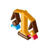 huma rights balance on scales isometric icon vector illustration