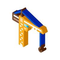 engineering crane isometric icon vector illustration