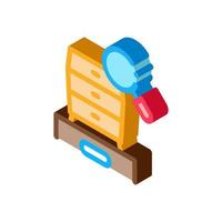 commode research isometric icon vector illustration color