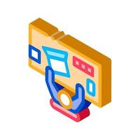 office workplace isometric icon vector illustration color