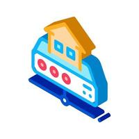 remote work server isometric icon vector illustration