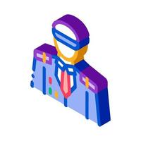 captain profession isometric icon vector illustration