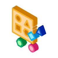 educational toys isometric icon vector illustration color